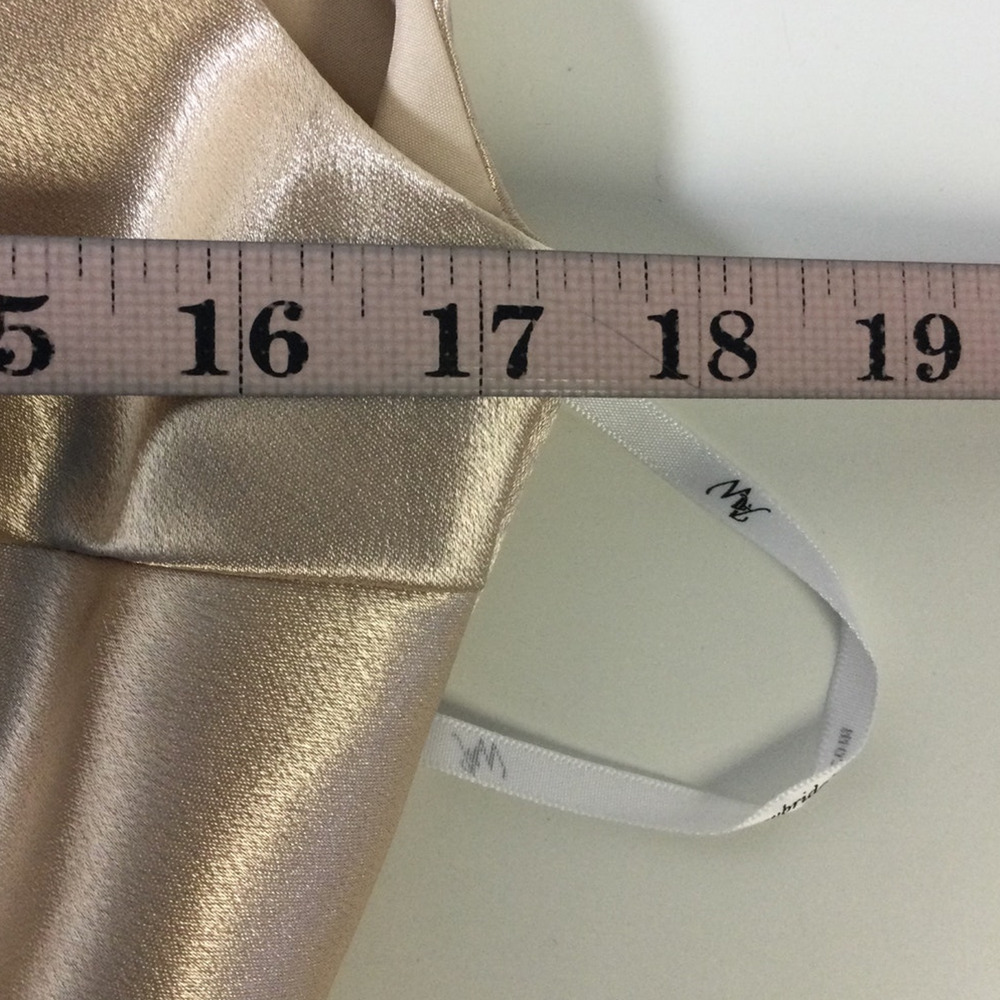 AW BRIDAL SZ 8 M champagne bridesmaid formal party wedding maxi dress B42 - Picture 5 of 8